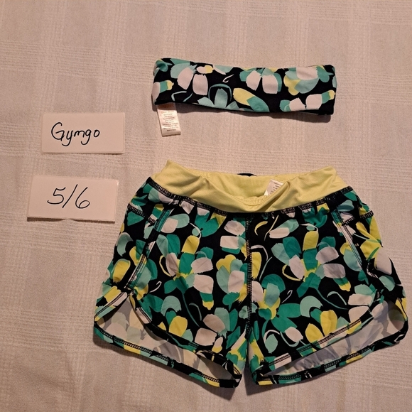 Gymboree girls size Small or 5-6 Athletic shorts with matching headband - Picture 4 of 4